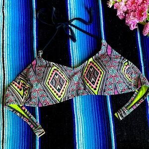 Xhilaration bikini swim top padded Aztec print S